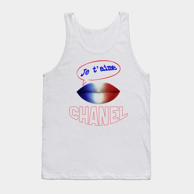 JE TAIME FRENCH KISS CHANEL Tank Top by ShamSahid